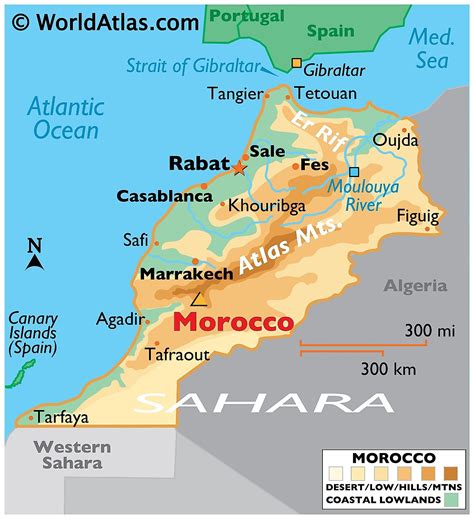 map of morocco africa.